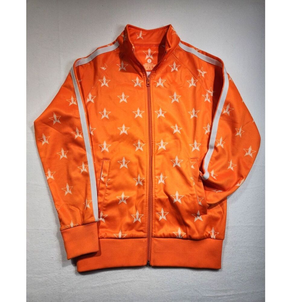 Jeffree Star Orange Track Jacket Full Zip Size S Streetwear Y2K Athleisure